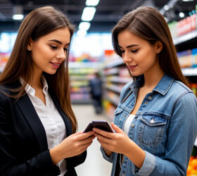 супермаркет, девушка, менеджер, как выбрать, смартфон
